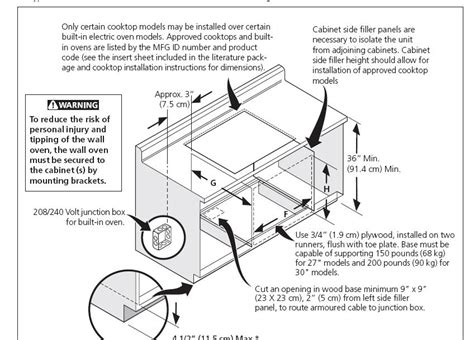 in cabinet oven junction box|installing a built in oven.